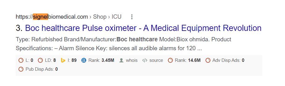 boc healthcare pulse oximeter